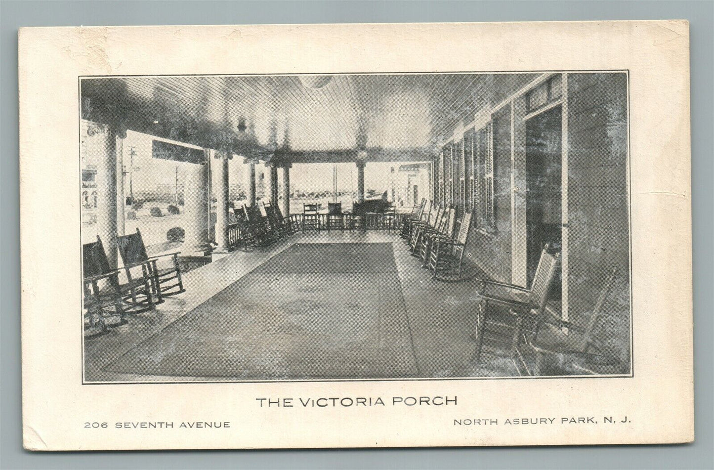 NORTH ASBURY PARK NJ VICTORIA PORCH ANTIQUE POSTCARD