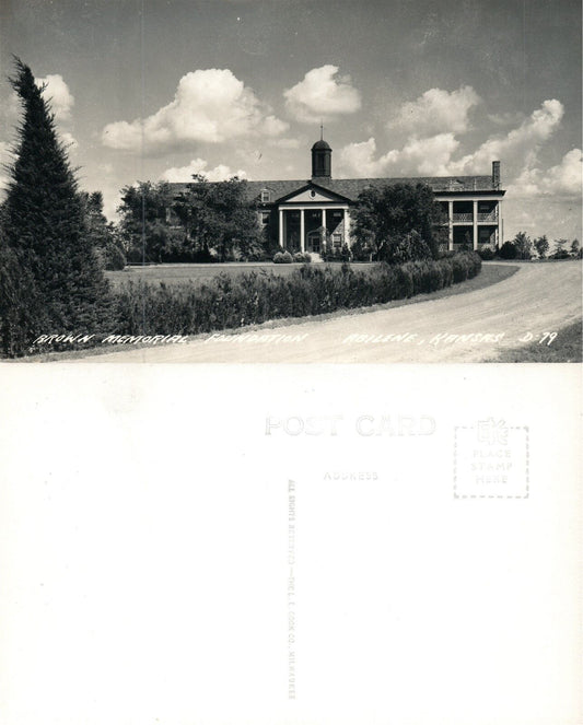 ABILENE KS BROWN MEMORIAL FOUNDATION RPPC VINTAGE REAL PHOTO POSTCARD