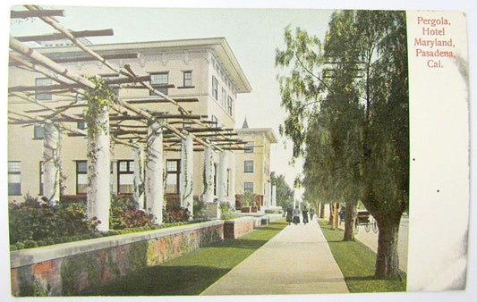 ANTIQUE UNDIVIDED UNUSED POSTCARD - HOTEL MARYLAND PASADENA CA