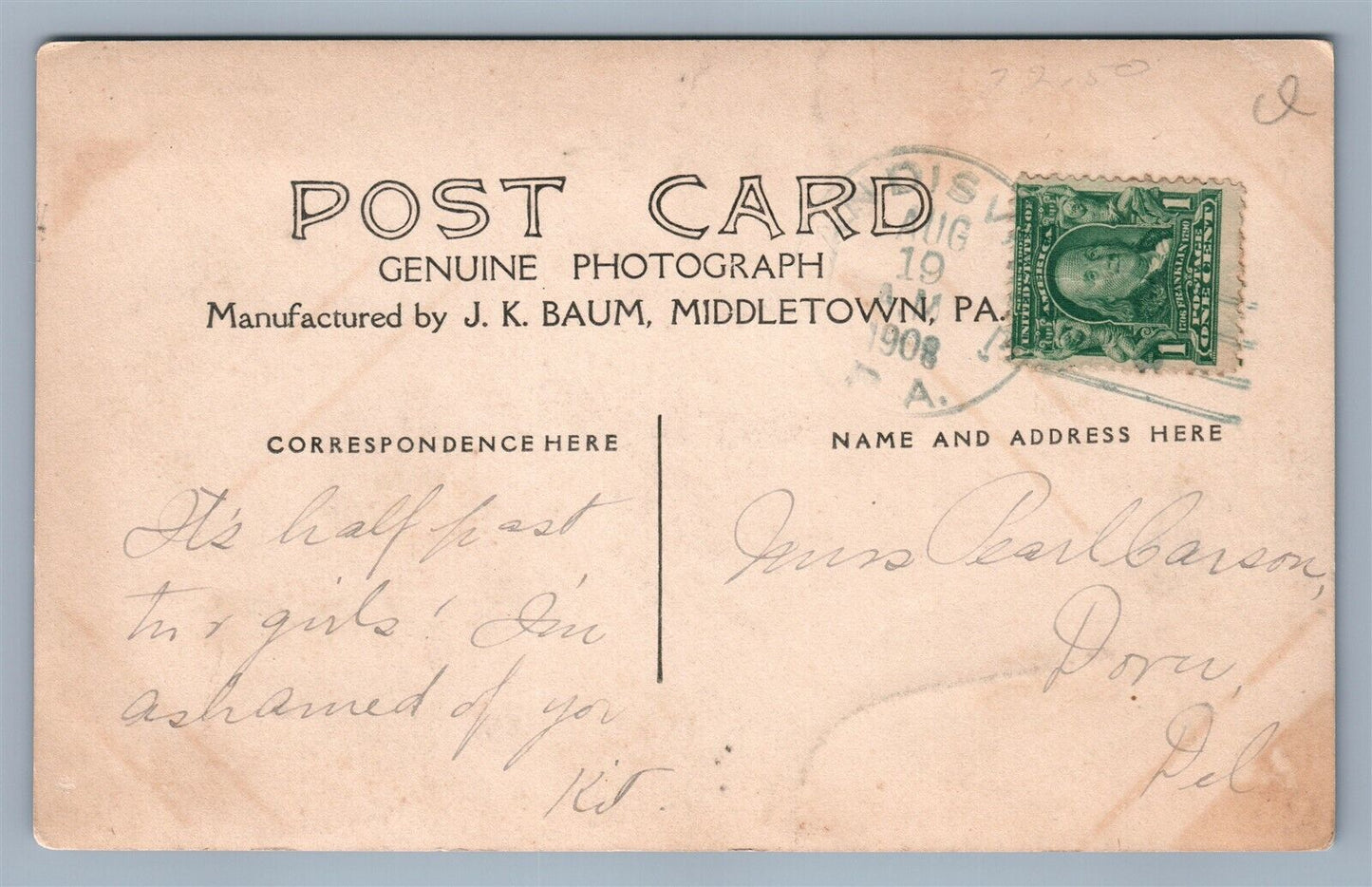 LANDISVILLE PA MAIN STREET ANTIQUE REAL PHOTO POSTCARD RPPC