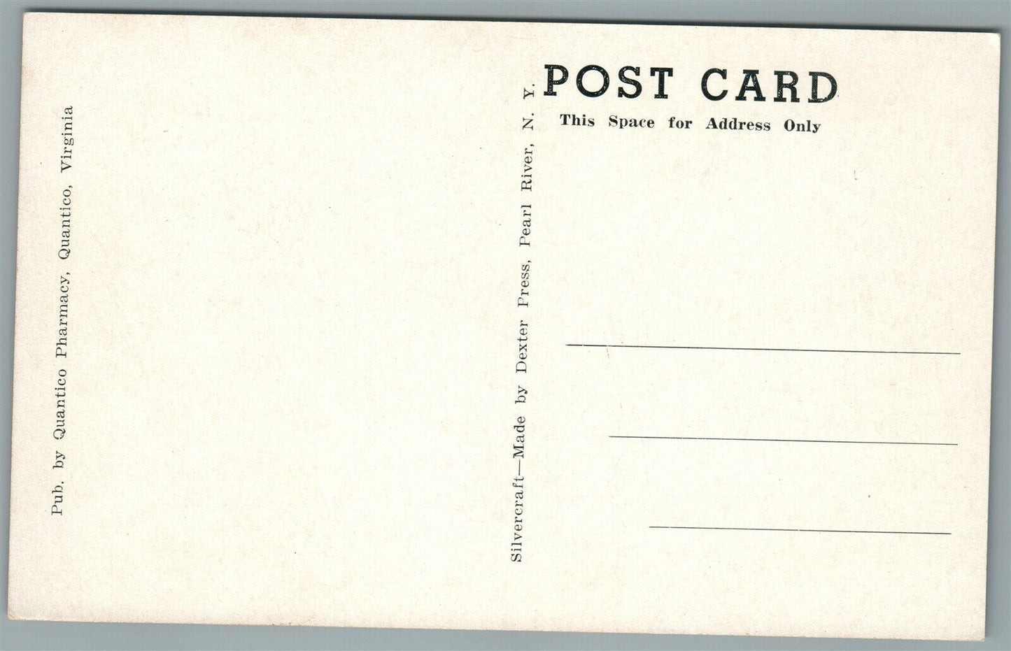 QUANTICO VA MARINES PARADING BARNETT AVENUE BARRACKS ANTIQUE POSTCARD