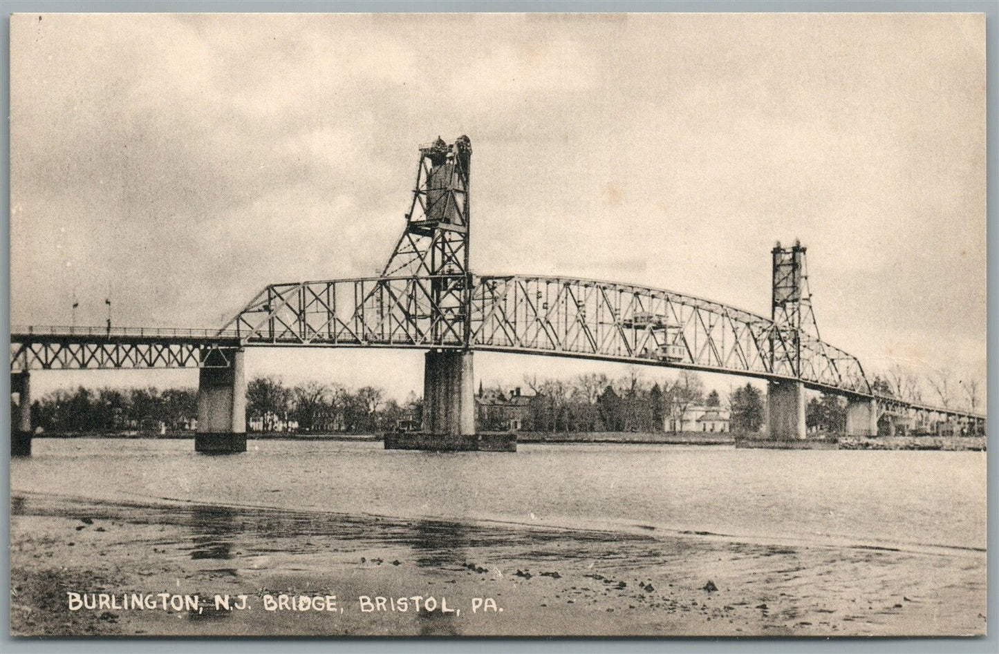BRISTOL PA BURLINGTON NJ ANTIQUE POSTCARD