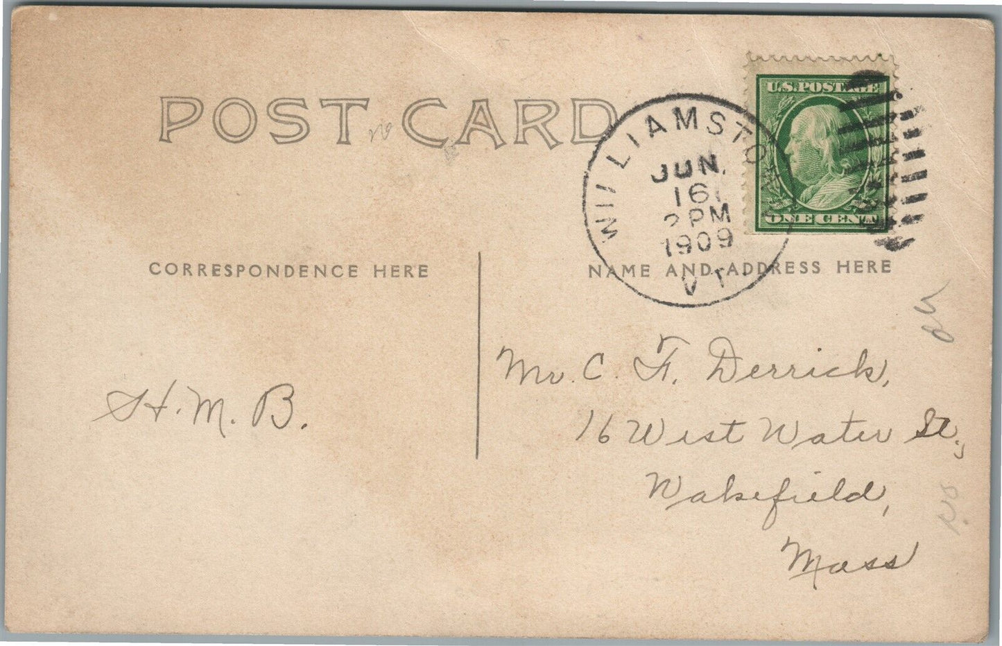 WILLIAMSTOWN VT BIRDS EYE VIEW ANTIQUE REAL PHOTO POSTCARD RPPC