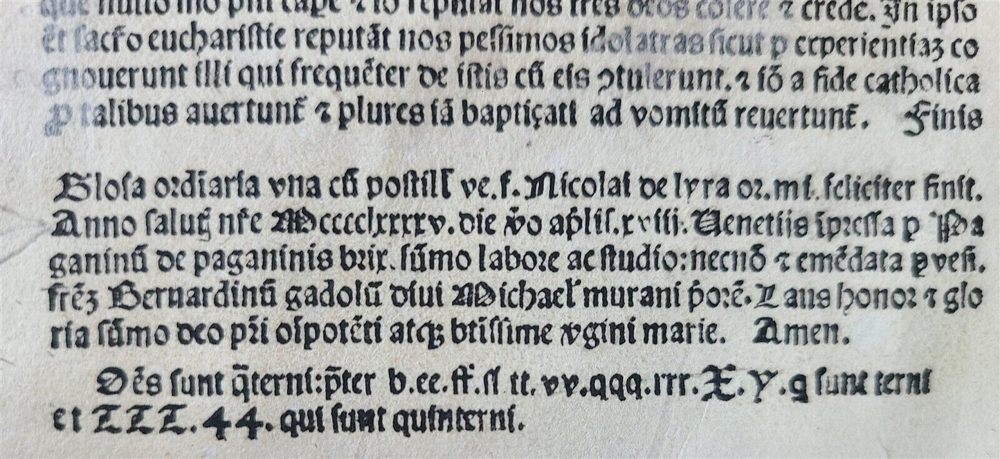 1495 INCUNABULA BIBLE 3 FOLIO VOLUMES COMPLETE antique ILLUSTRATED BIBLIA LATINA