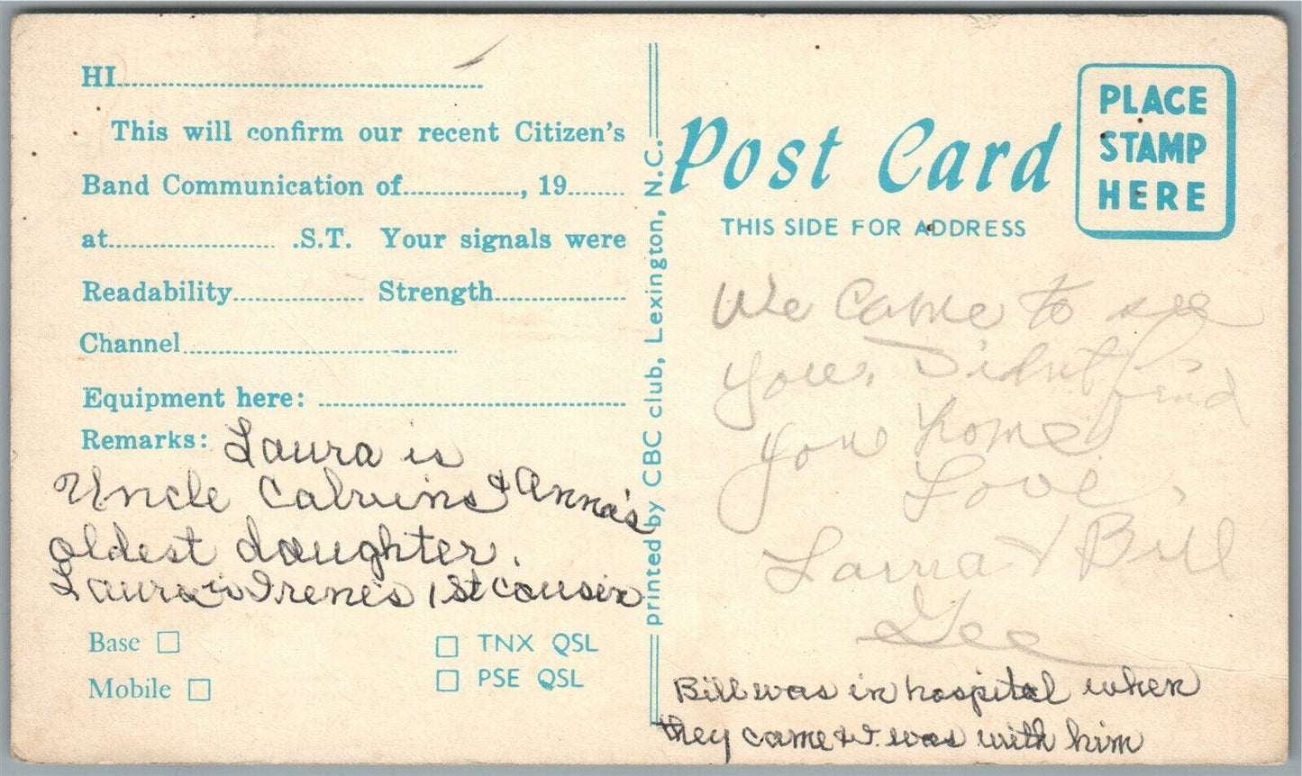 MOTORCYCLE HIMROD NY VINTAGE RADIO CARD POSTCARD