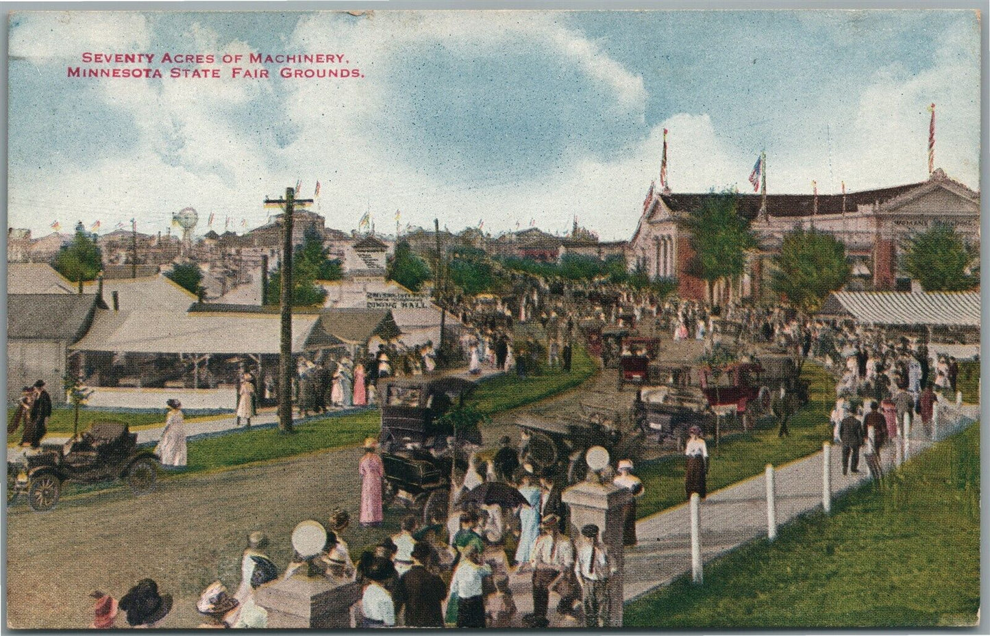 MINNESOTA STATE FAIRGROUNDS SEVENTY ACRES OF MACHINERIES ANTIQUE POSTCARD MN