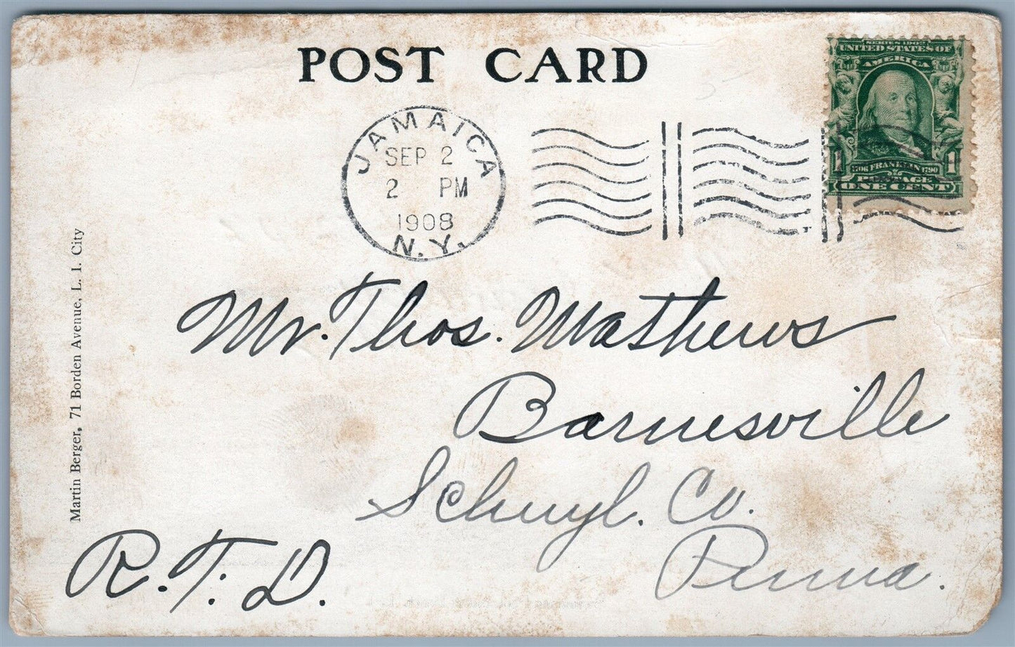 NORTH BEACH LONG ISLAND NY SWIMMING POOL 1908 ANTIQUE POSTCARD