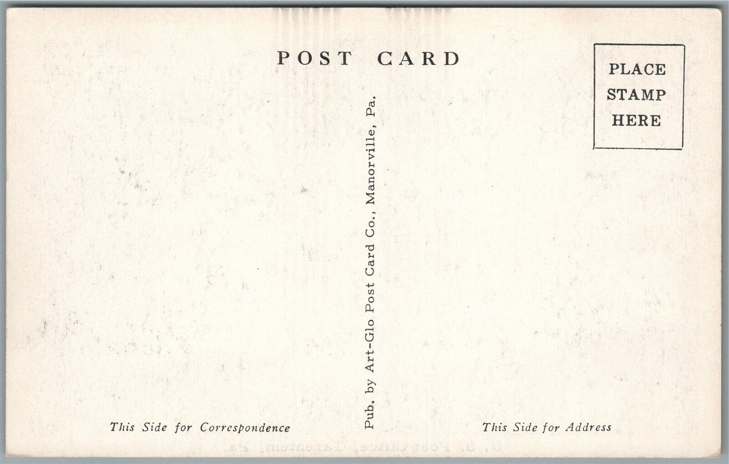 TARENTUM PA POST OFFICE VINTAGE POSTCARD