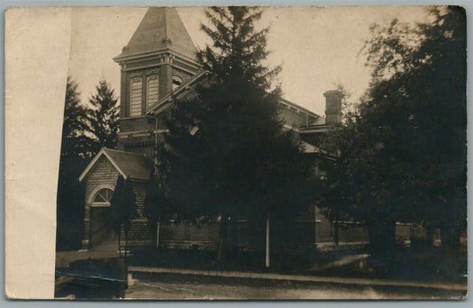 GOMER OH STREET SCENE ANTIQUE REAL PHOTO POSTCARD RPPC