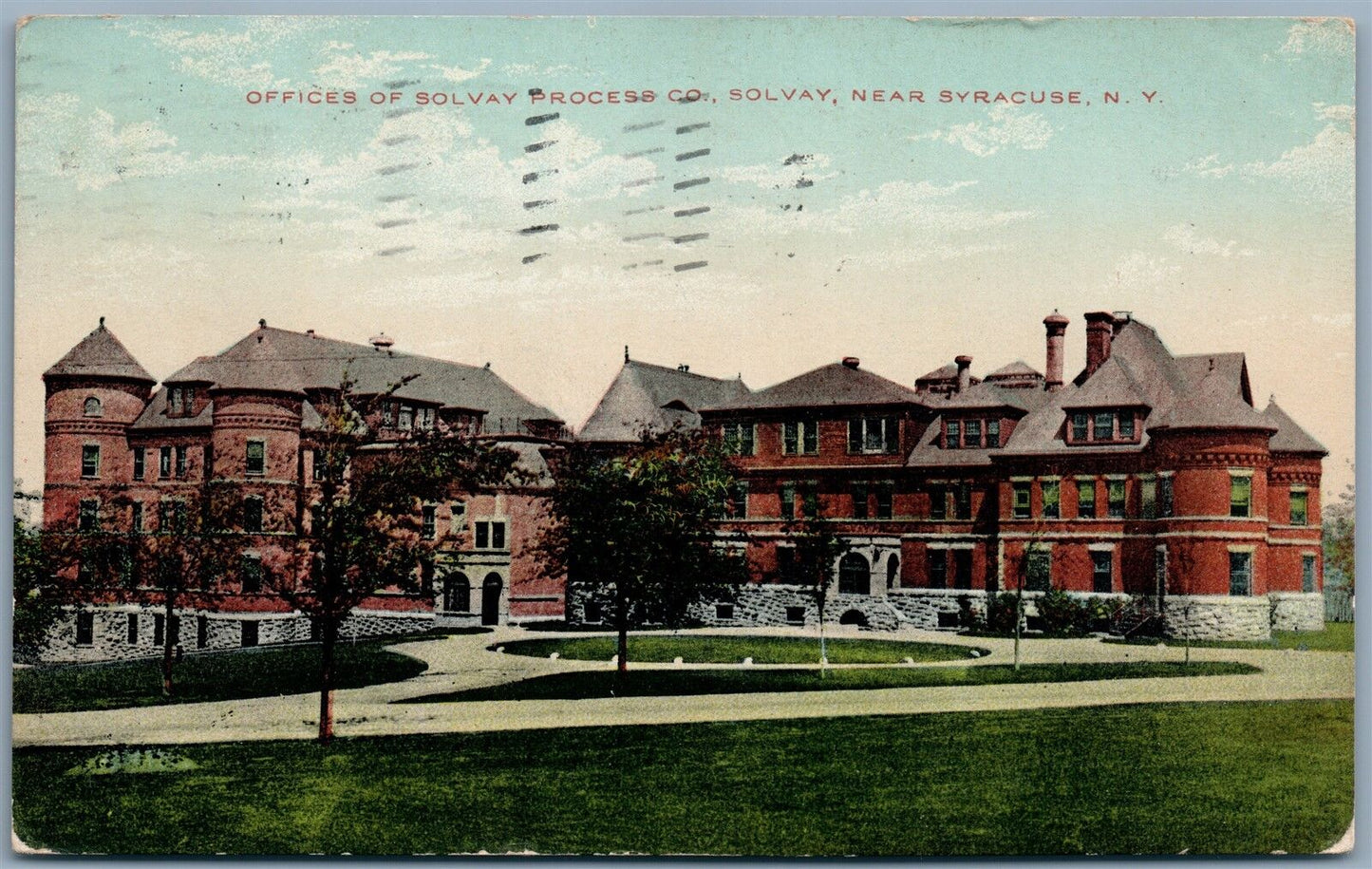 SOLVAY PROCESS CO near SYRACUSE NY 1912 ANTIQUE POSTCARD