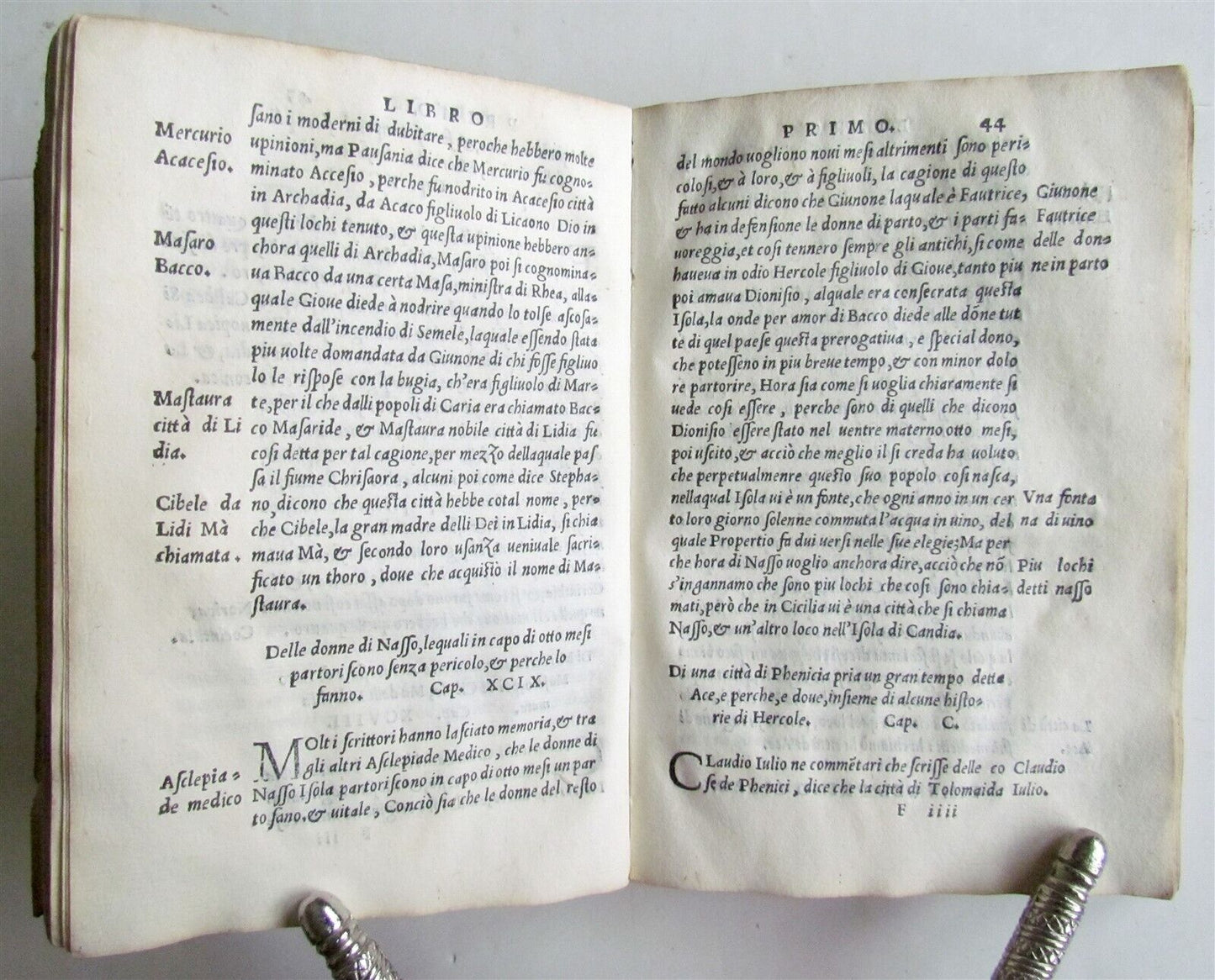 1544 LI TRE LIBRI DE NICOLO LEONICO DE VARIE HISTORIE antique 16th cent. VELLUM