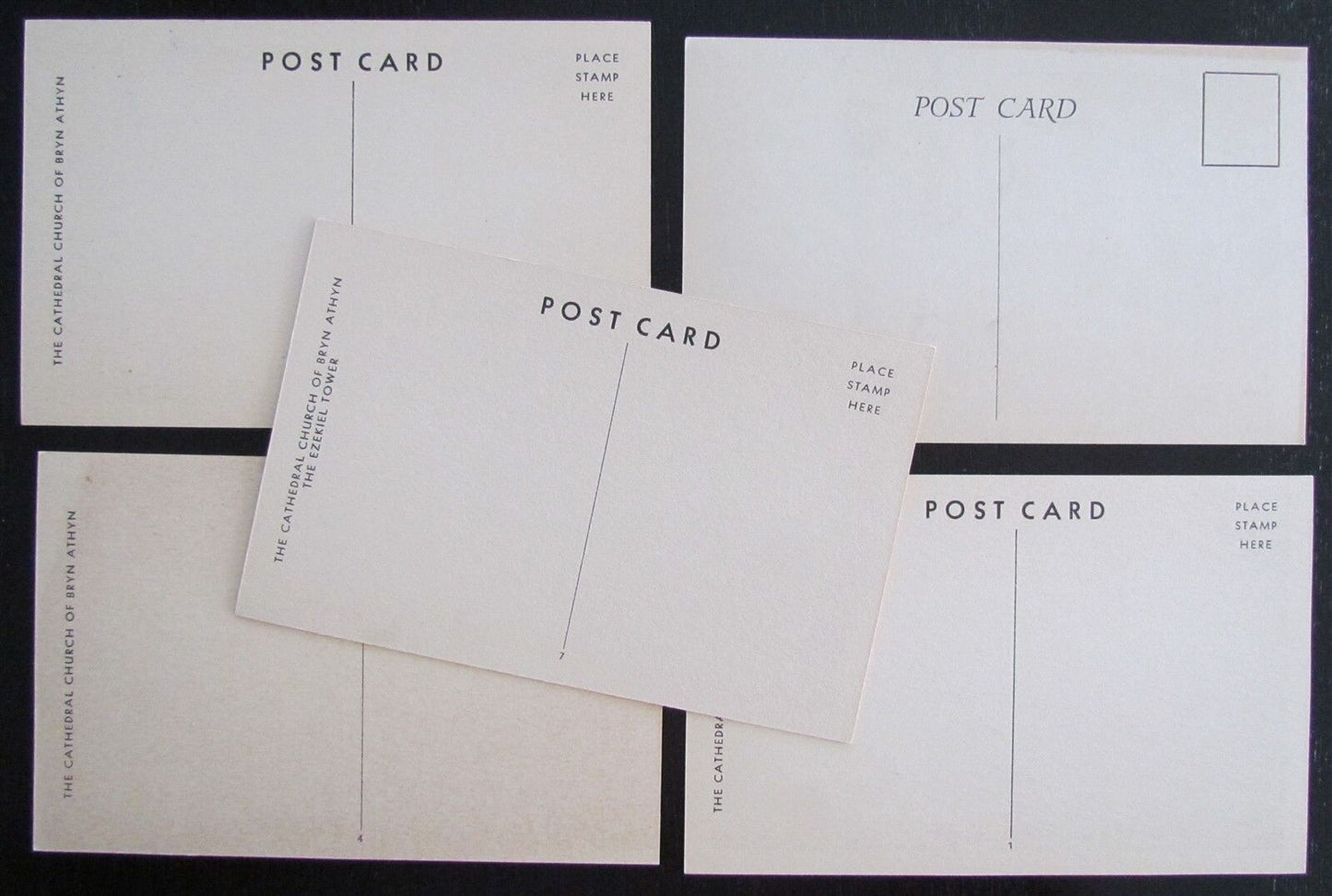 BRYN ATHYN CATHEDRAL PHILADELPHIA PA LOT OF 5 ANTIQUE POSTCARDS