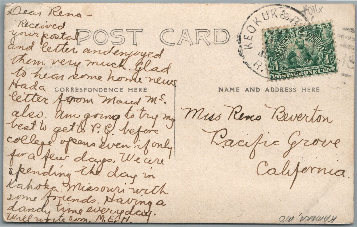 KAHOKA MO STREET SCENE ANTIQUE REAL PHOTO POSTCARD RPPC