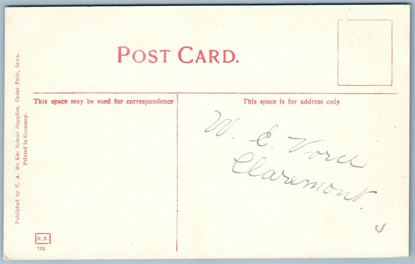 CEDAR FALLS IA IOWA STATE NORMAL SCHOOL OFFICE ANTIQUE POSTCARD