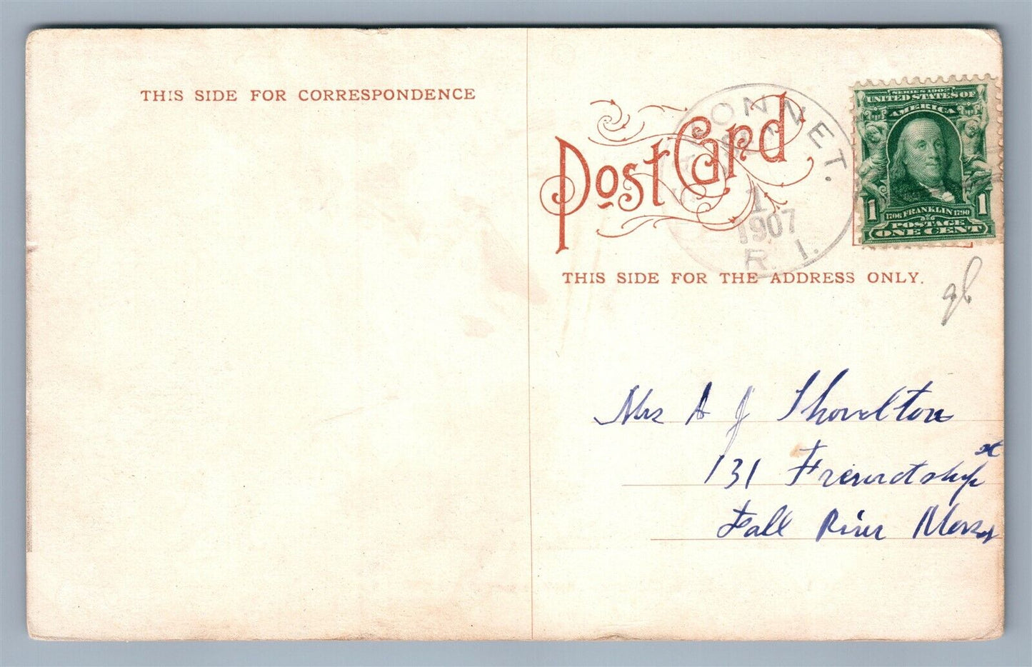 SAKONNET POINT RI MAIN STREET ANTIQUE POSTCARD