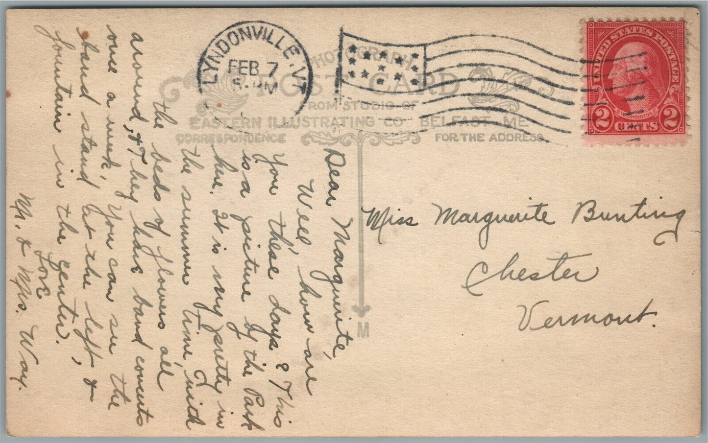 LYNDONVILLE VT THE PARK ANTIQUE REAL PHOTO POSTCARD RPPC