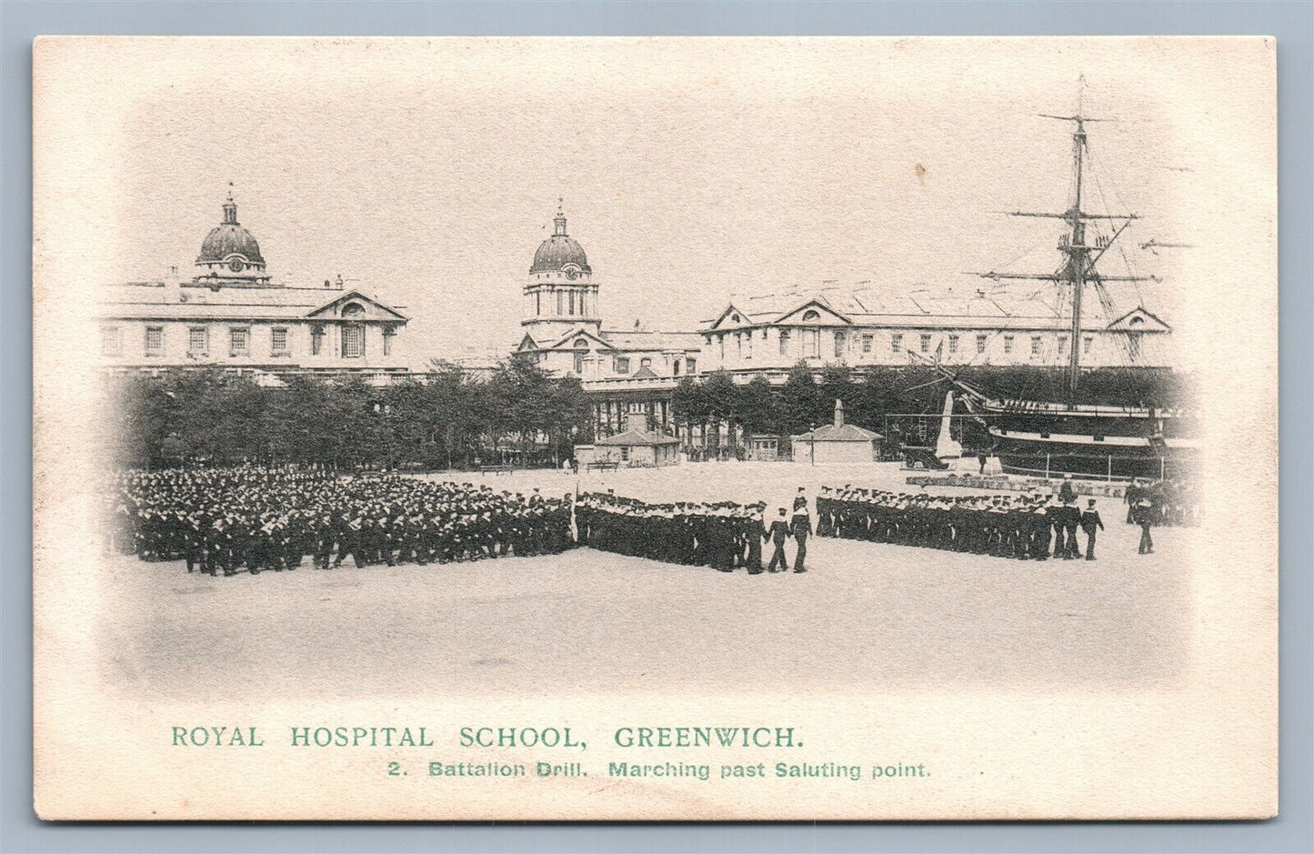 GREENWICH ROYAL HOSPITAL SCHOOL ANTIQUE POSTCARD
