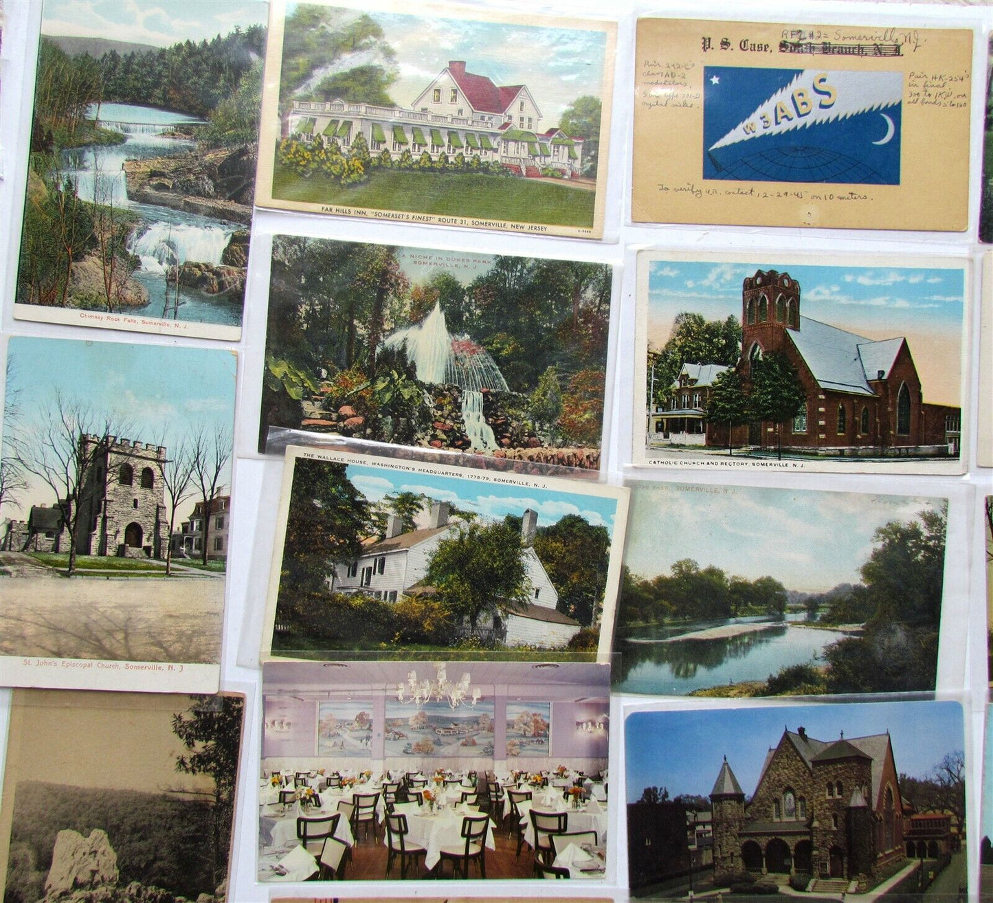 SOMERVILLE NJ lot of 34 ANTIQUE & VINTAGE POSTCARDS
