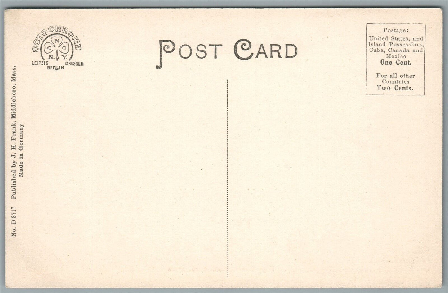 MIDDLEBORO MA HIGH STREET ANTIQUE POSTCARD