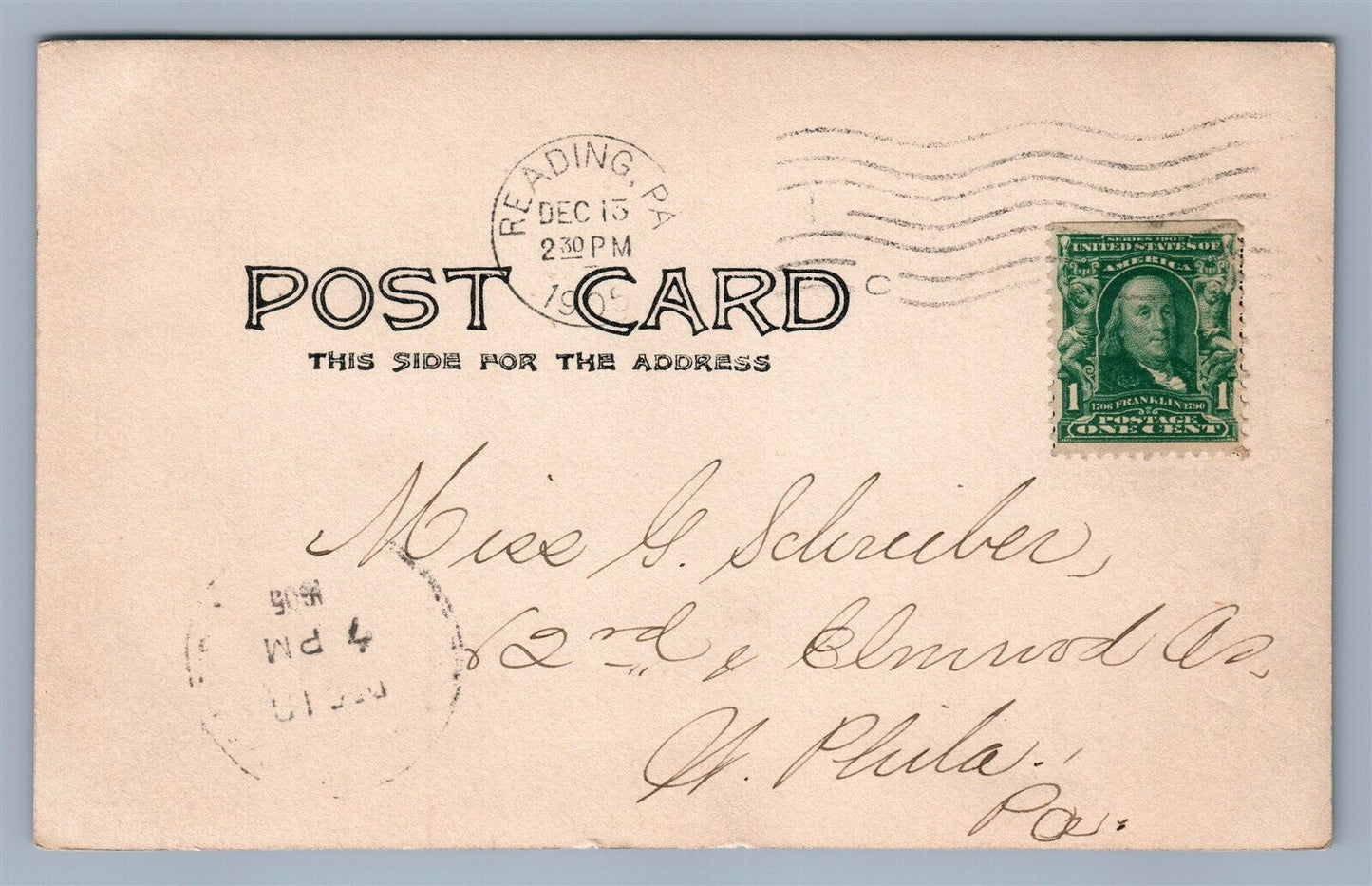 READING PA CITY PARK BOULEVARD ANTIQUE REAL PHOTO POSTCARD RPPC