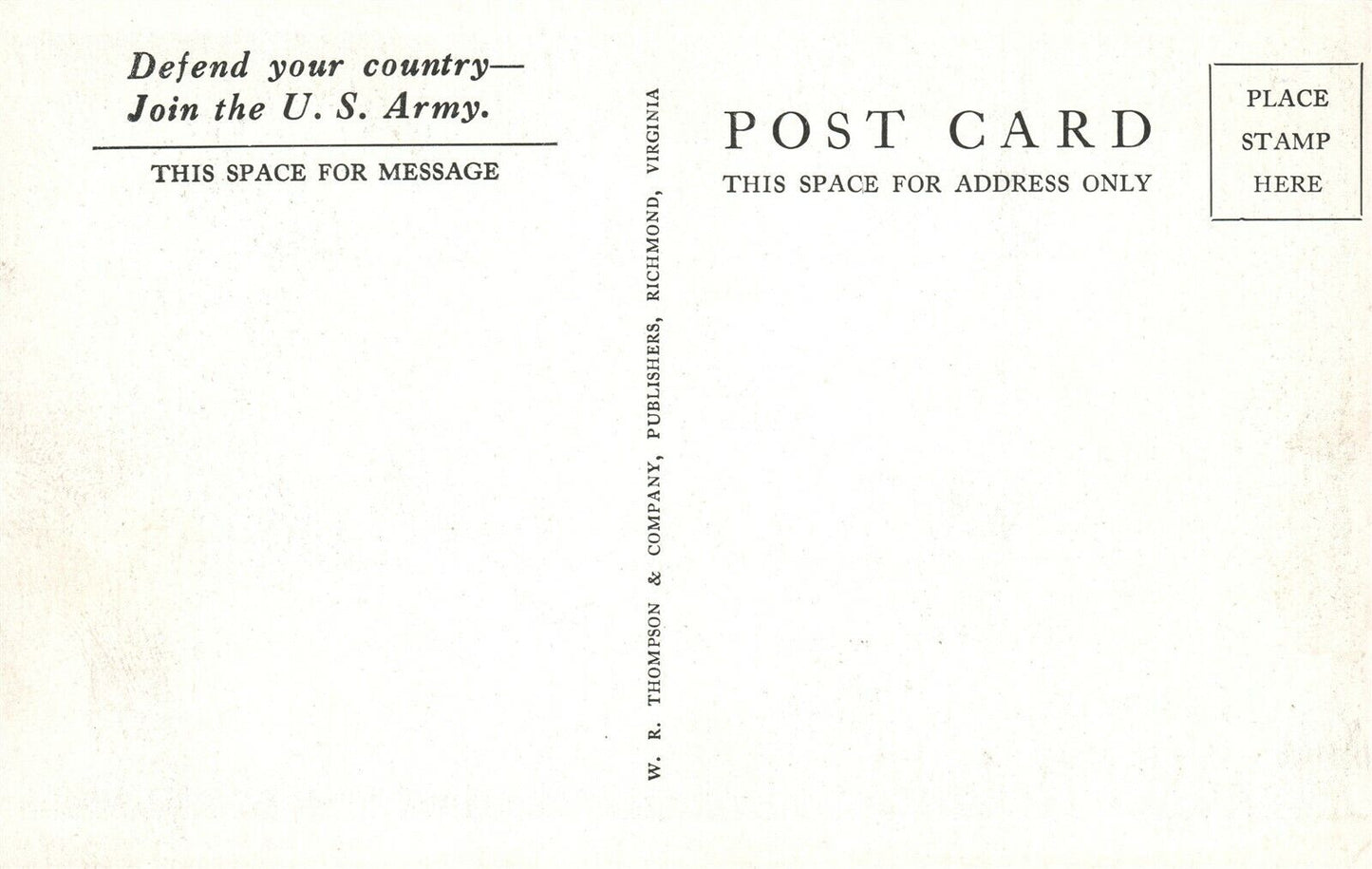 NEW CUMBERLAND PA RECEPTION CENTER VINTAGE POSTCARD JOIN US ARMY