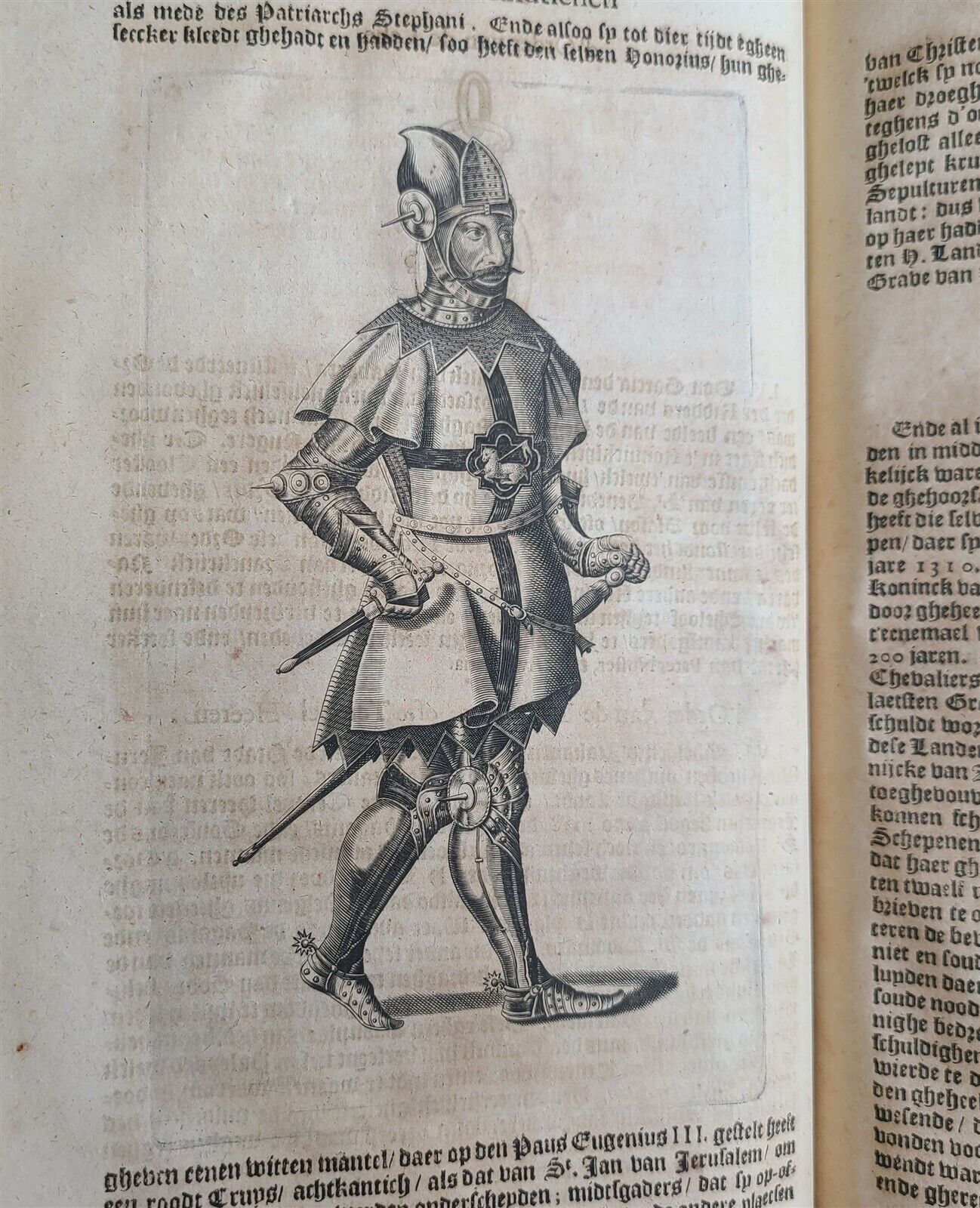 1645 NETHERLANDS HISTORY ILLUSTRATED w/ 116 WOODCUTS antique