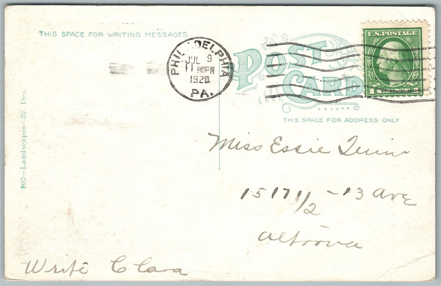 MILMAY NJ GREETINGS 1920 ANTIQUE POSTCARD