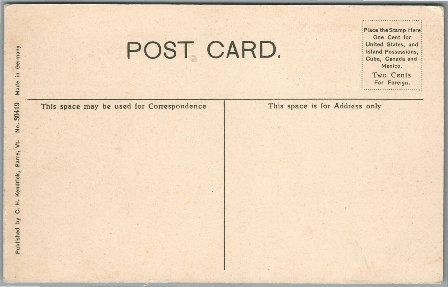 BARRE VT CITY SQUARE ANTIQUE POSTCARD