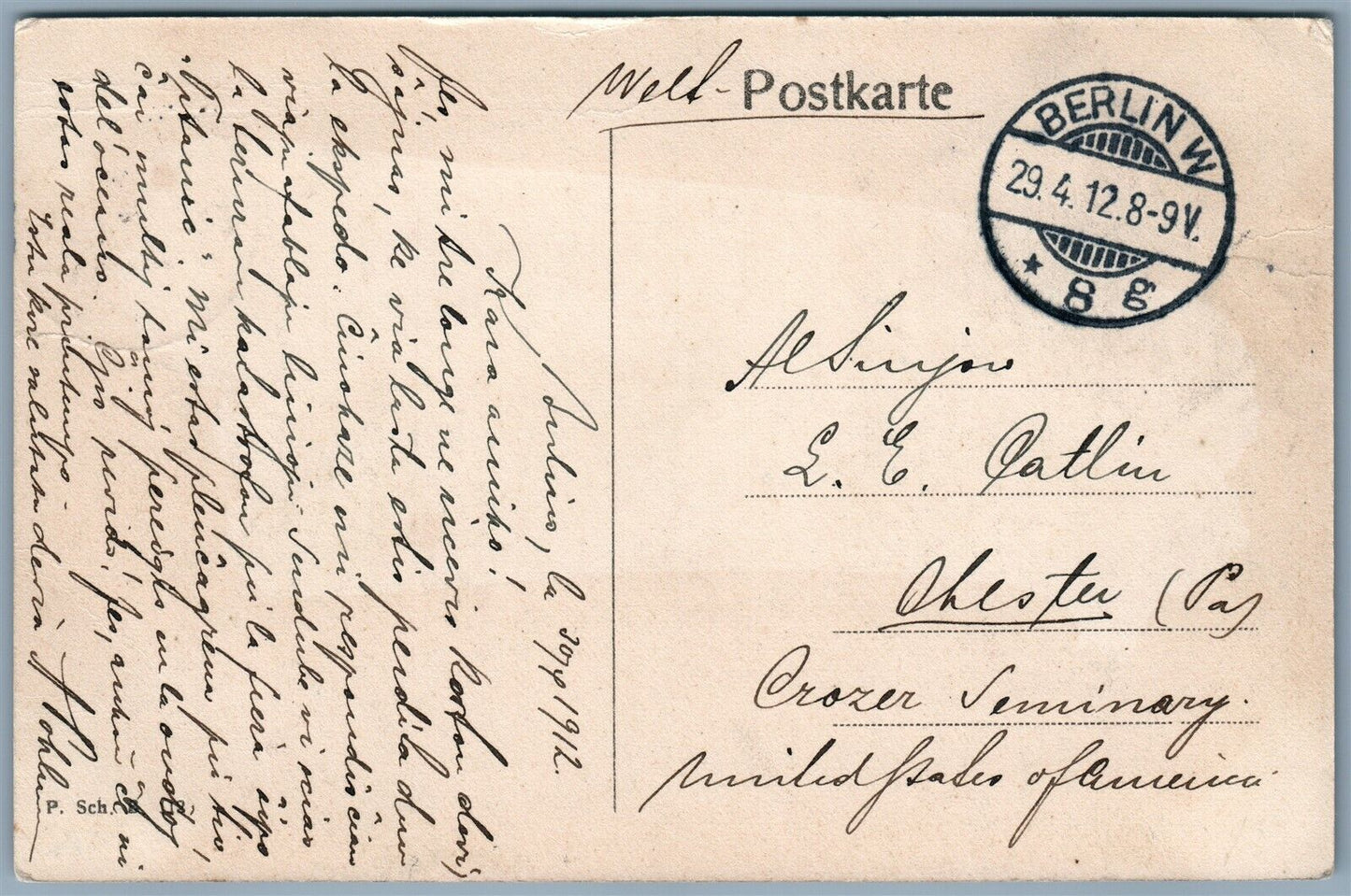 BERLIN GERMANY COTTBUSER-TOR 1912 ANTIQUE POSTCARD