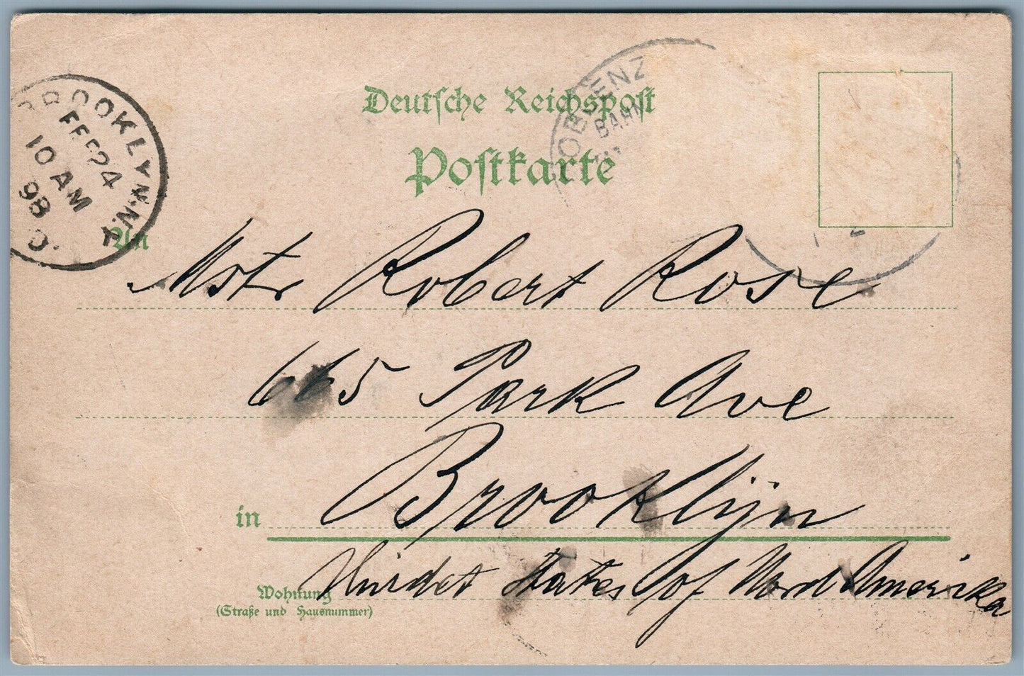 GRUSS AUS COCHEM DIEBURG GERMANY UNDIVIDED ANTIQUE POSTCARD