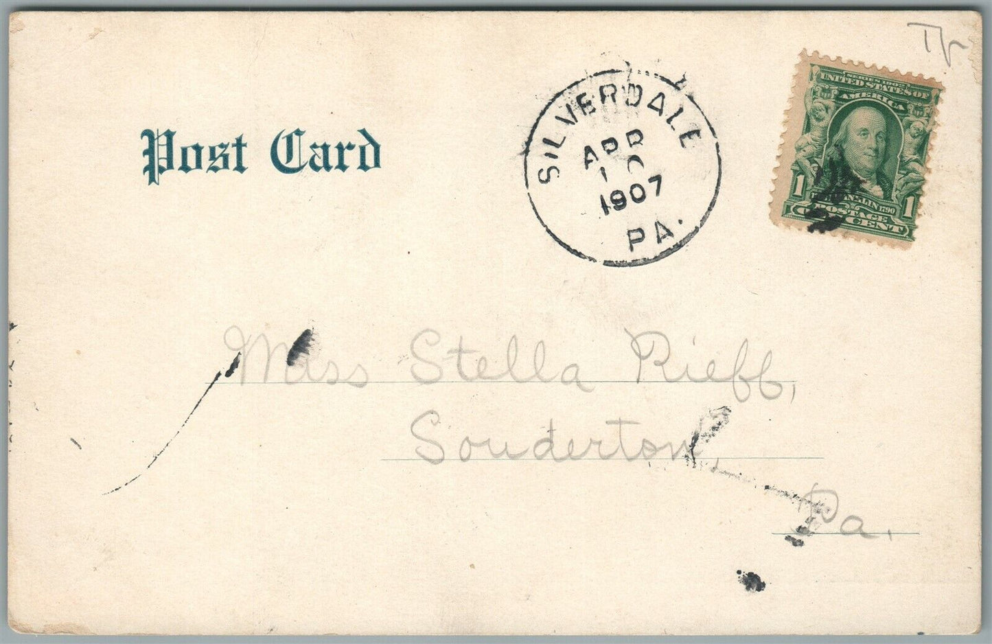 SILVERDALE PA CLOTHING FACTORY of J.C. WISMER ANTIQUE POSTCARD