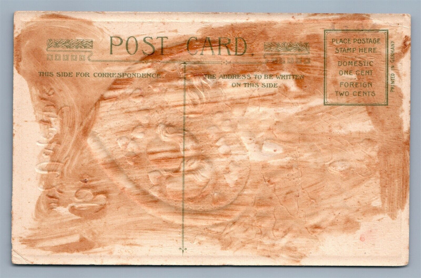 VALENTINE 1910 EMBOSSED ANTIQUE POSTCARD JOHN WINSCH KIDS w/ HEARTS