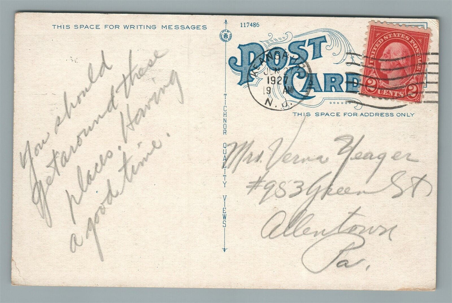 KEANSBURG NJ BELVIDERE BEACH SWIMMING POOL ANTIQUE POSTCARD