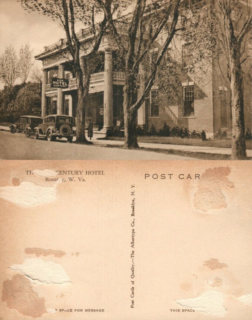 ROMNEY W.Va NEW CENTURY HOTEL VINTAGE POSTCARD