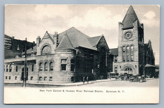 SYRACUSE NY RAILROAD STATION ANTIQUE POSTCARD POST CARD WHOLESALE ADVERTISING