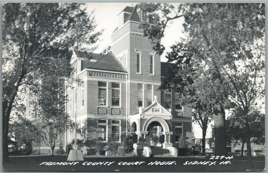 SIDNEY IA FREMONT COUNTY COURT HOUSE VINTAGE REAL PHOTO POSTCARD RPPC
