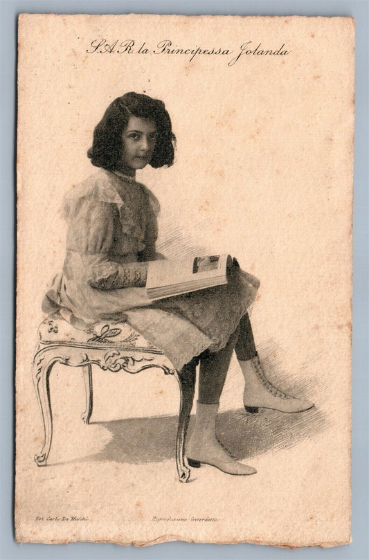 ITALIAN PRINCESS YOLANDA ANTIQUE POSTCARD PRINCIPESSA JOLANDA royalty