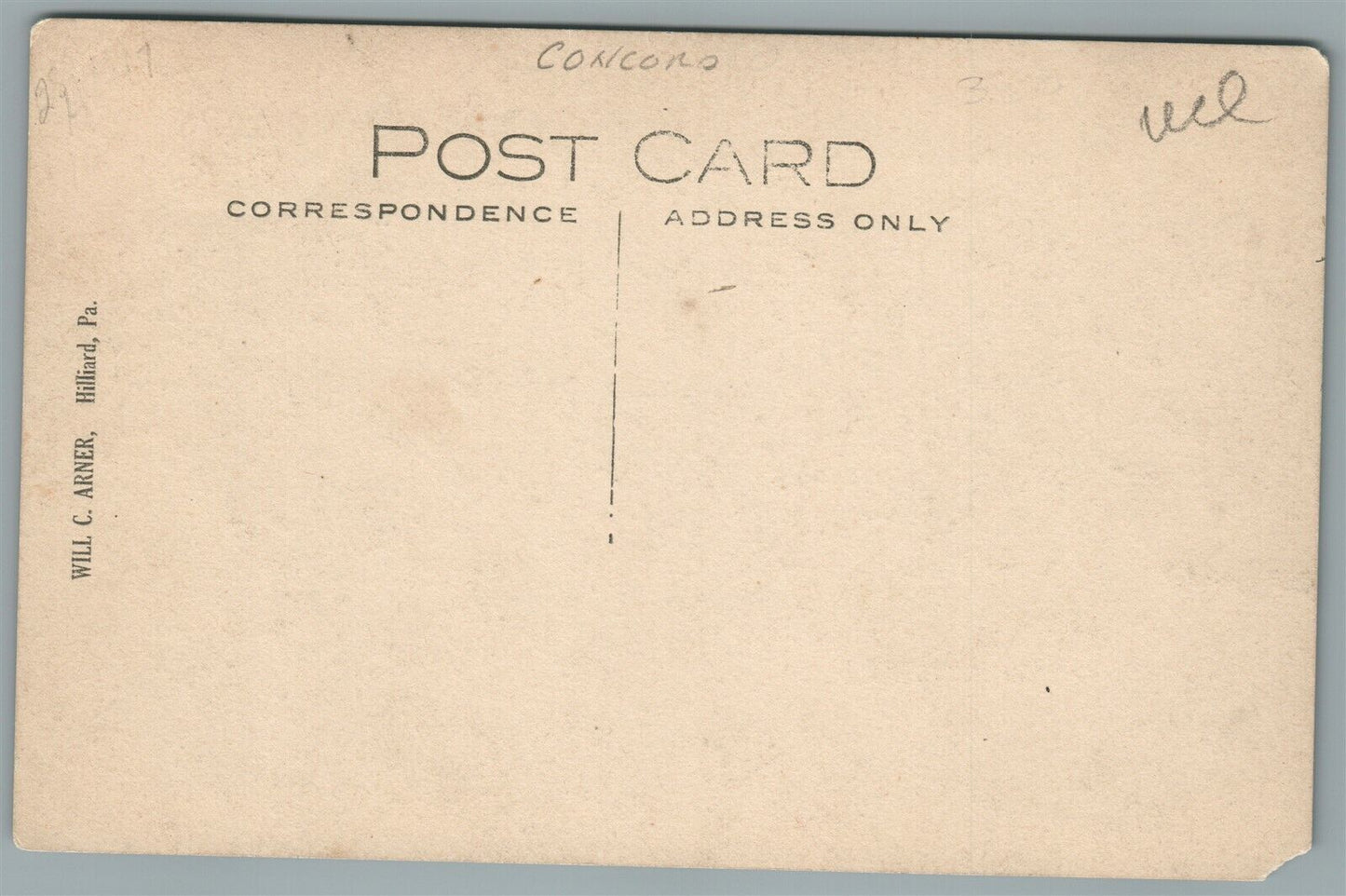 HOOKER PA Concord Presbyterian Church ANTIQUE REAL PHOTO POSTCARD RPPC