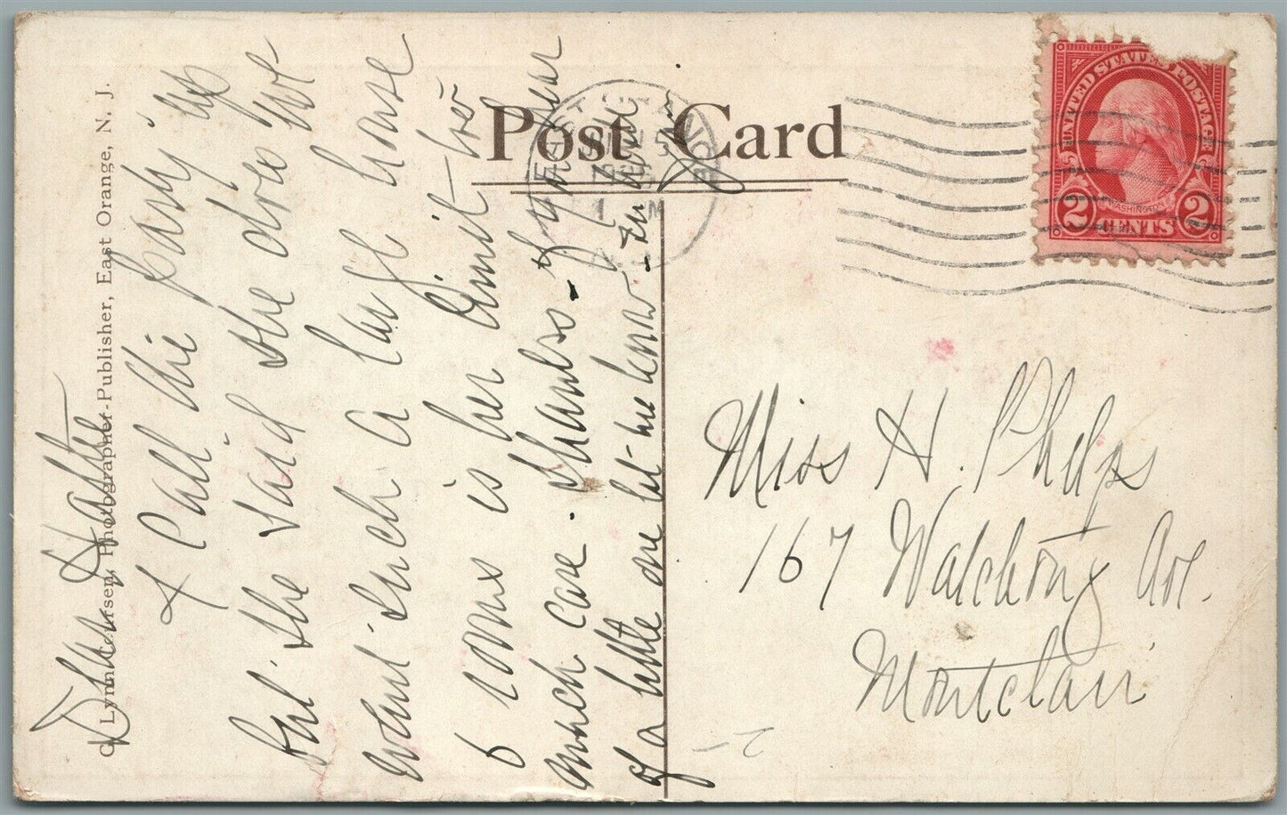 SOUTH ORANGE NJ CHRIST CHURCH ANTIQUE POSTCARD
