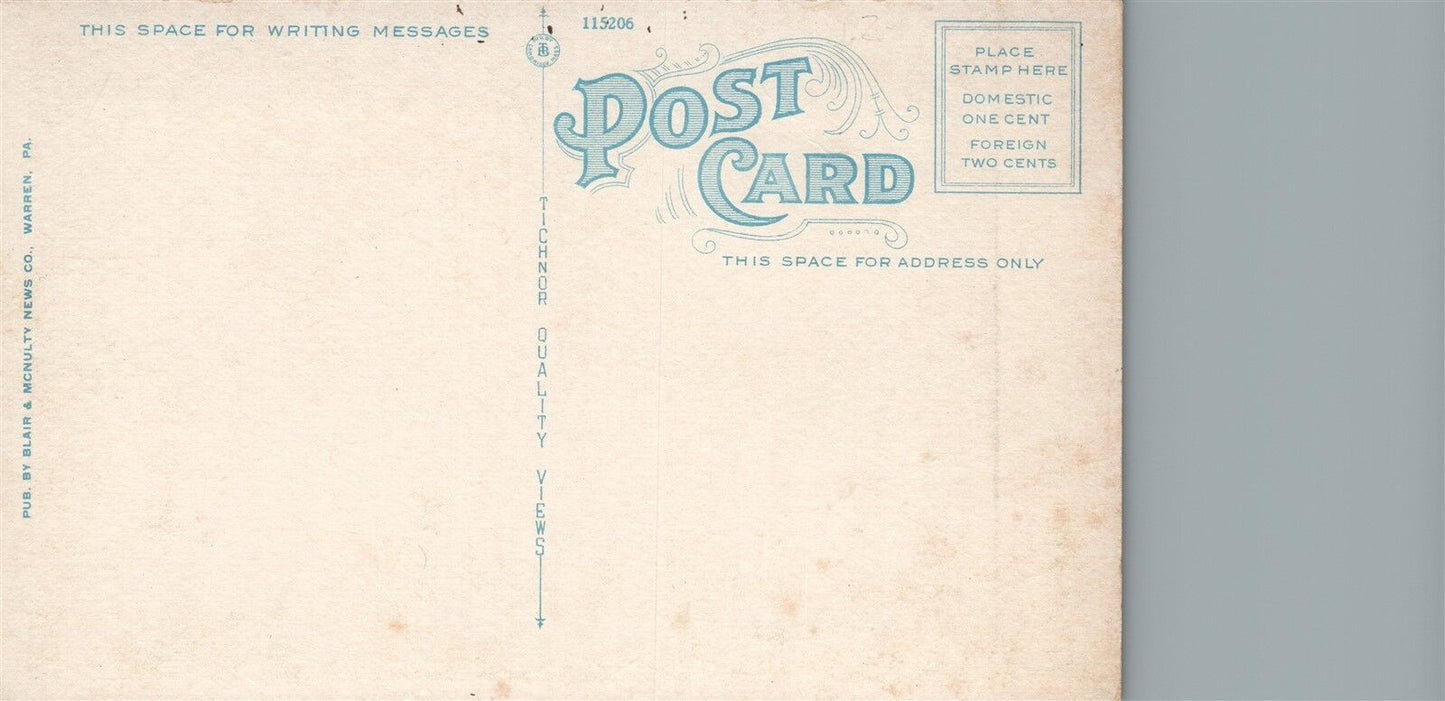 WARREN PA PUBLIC LIBRARY ANTIQUE POSTCARD