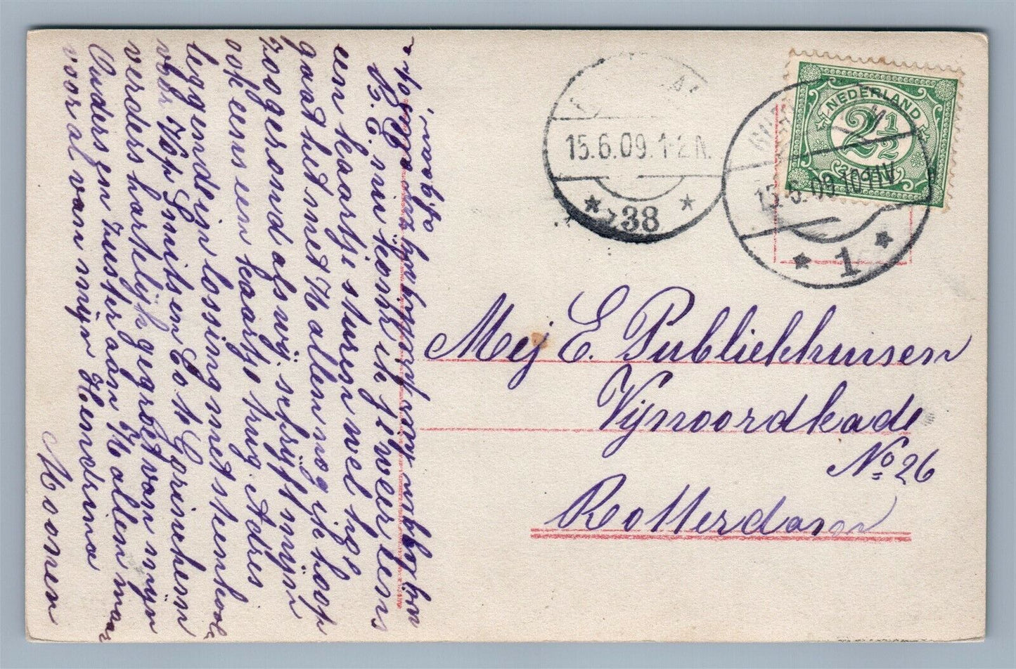 WHITNEY THEATRE ACTRESS ANTIQUE REAL PHOTO POSTCARD RPPC w/ NETHERLANDS STAMP