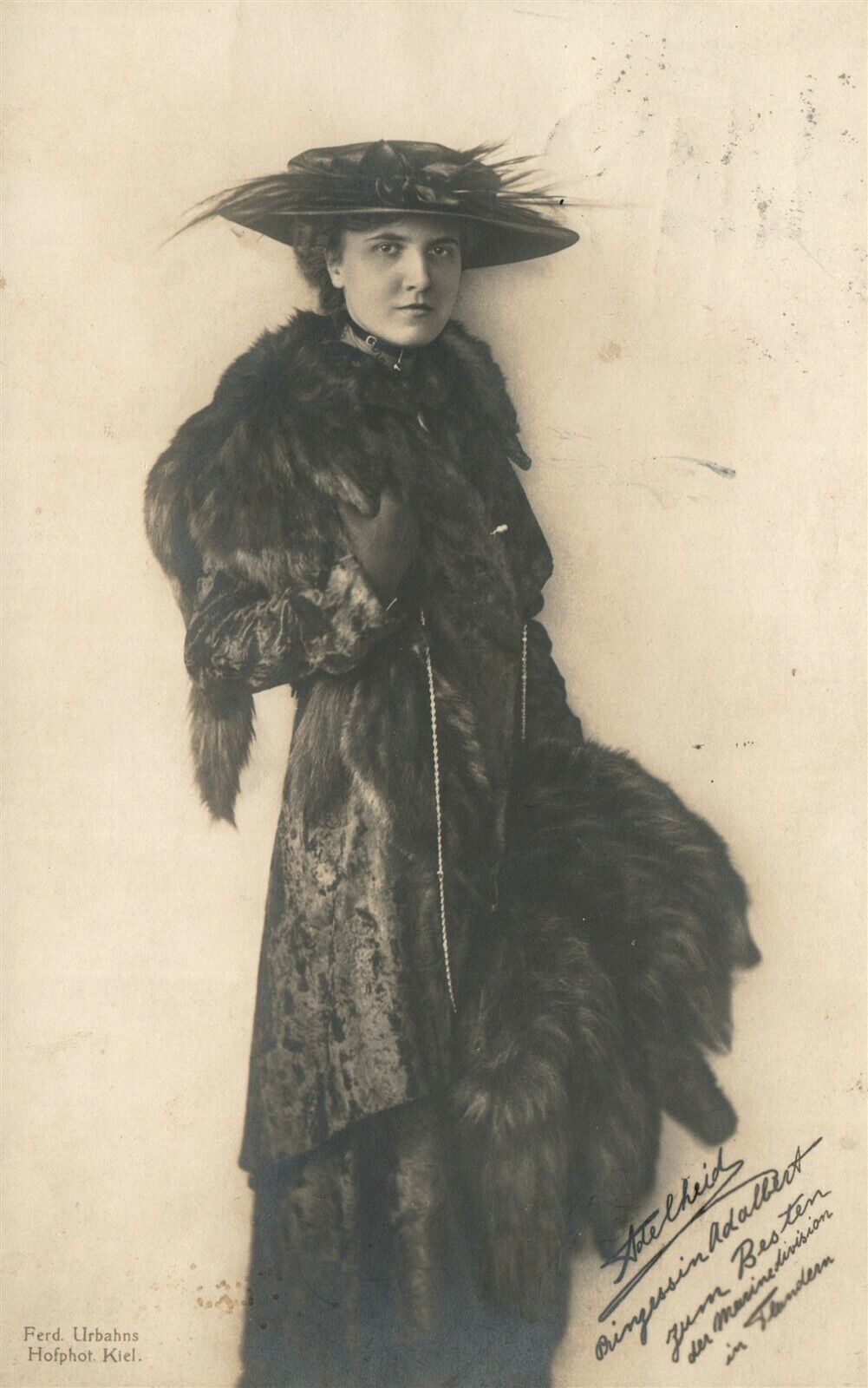 PRUSSIAN PRINCESS ADALBERT ANTIQUE REAL PHOTO POSTCARD RPPC