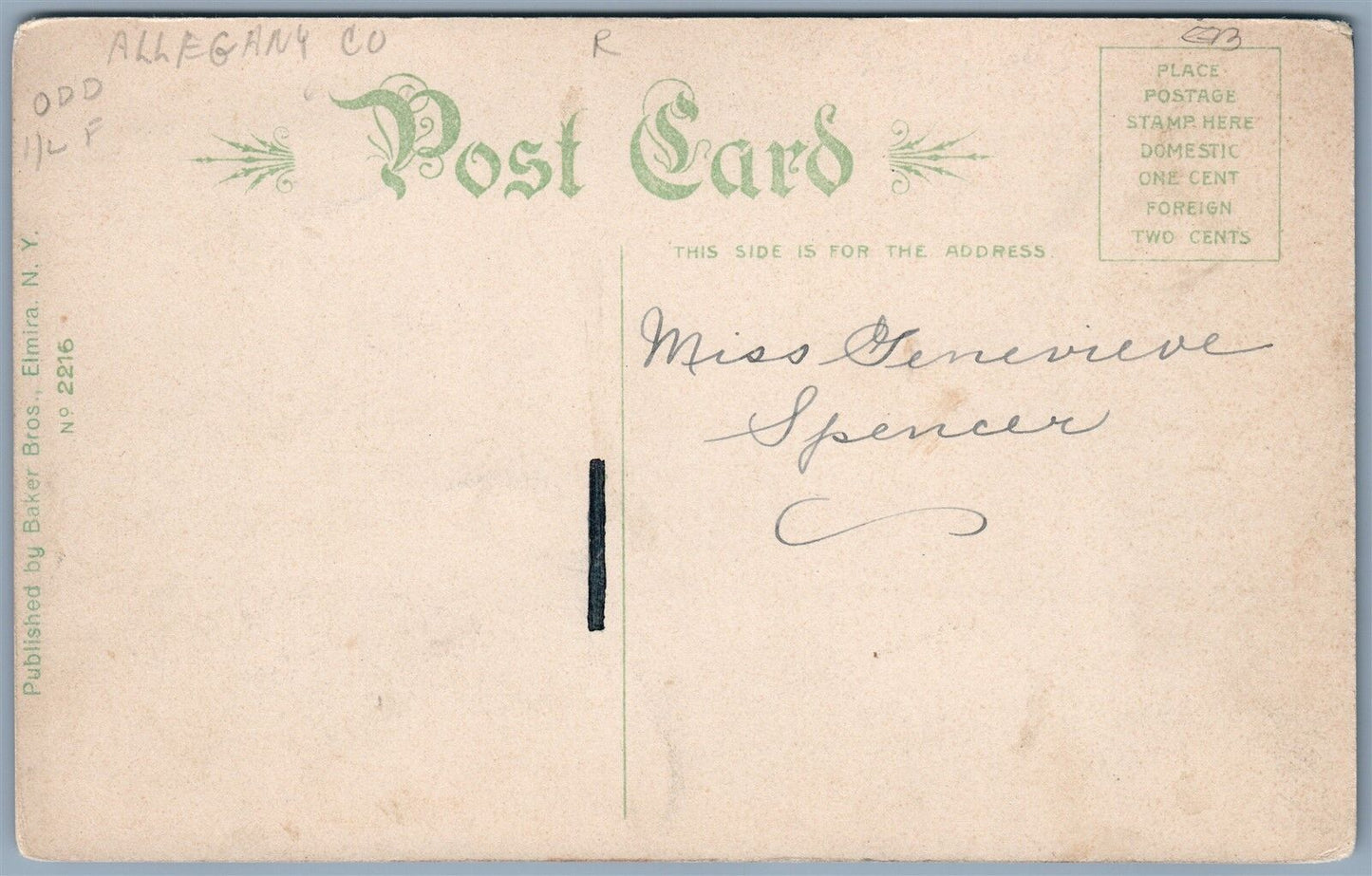 SCIO NY MAIN STREET ANTIQUE POSTCARD