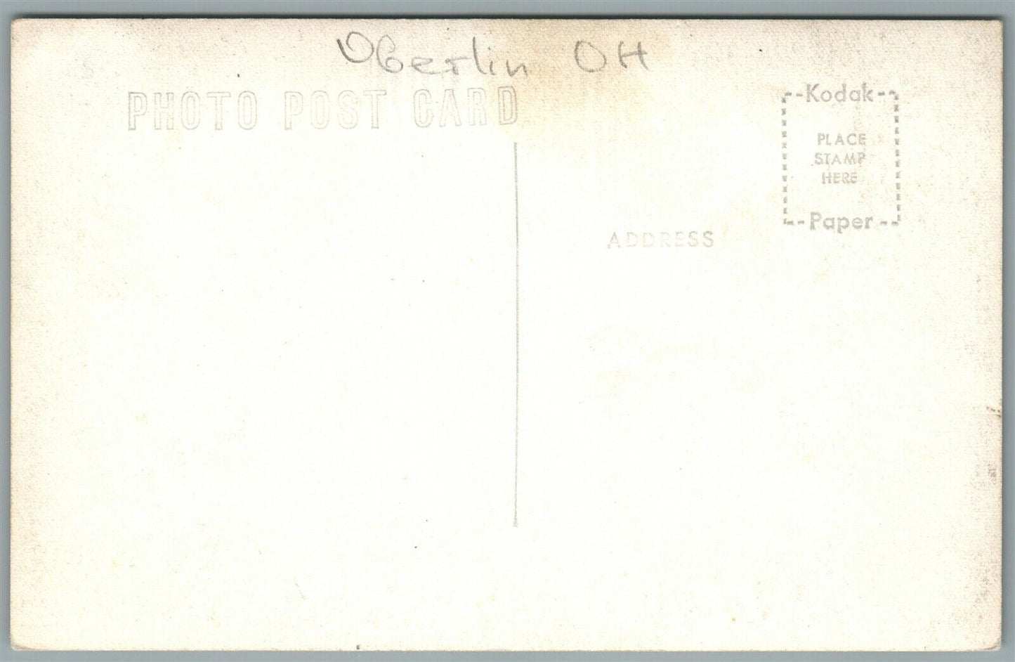 OBERLIN OH TAPPAN WALK ANTIQUE REAL PHOTO POSTCARD RPPC