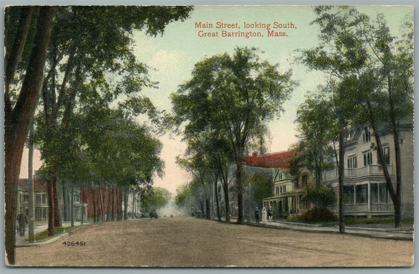 GREAT BARRINGTON MA MAIN STREET ANTIQUE POSTCARD