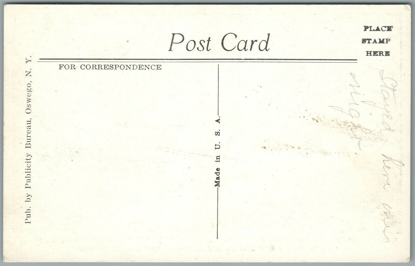 WAVERLY NY BULEY'S HOME FOR TOURISTS ANTIQUE POSTCARD