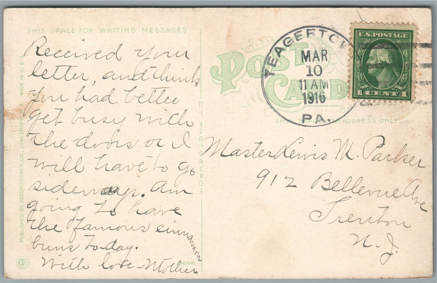BURNHAM PA LOGAN IRON WORKS ANTIQUE POSTCARD