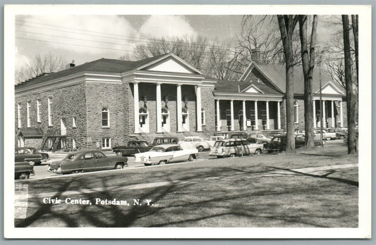 POTSDAM NY CIVIC CENTER VINTAGE REAL PHOTO POSTCARD RPPC