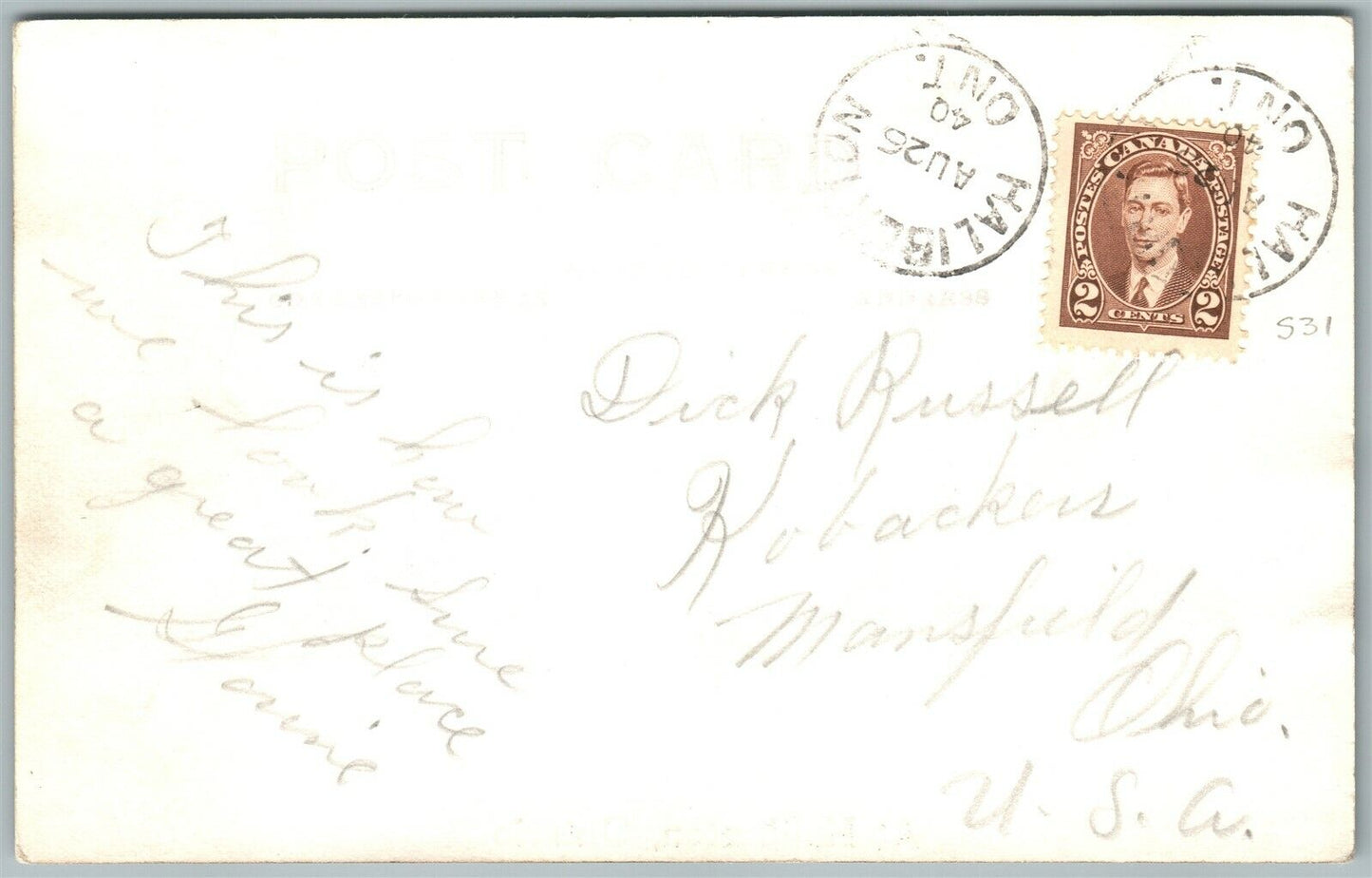 HALIBURTON ONT. CANADA FISHING EXAGGERATED VINTAGE REAL PHOTO POSTCARD RPPC