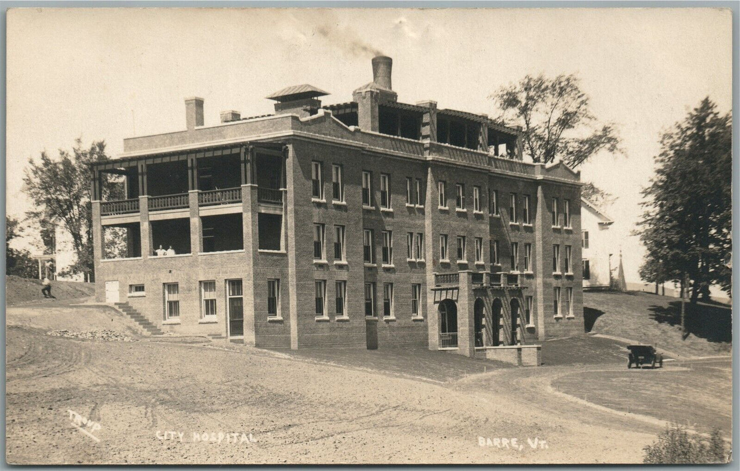 BARRE VT CITY HOSPITAL 1915 ANTIQUE REAL PHOTO POSTCARD RPPC